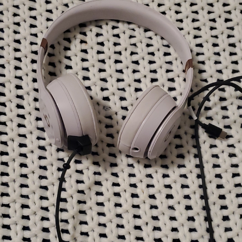 Light Pink Beats Over-Ear Headphones